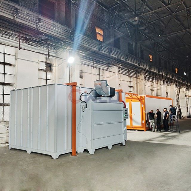 Manual Powder Coating Spray Booth And Curing Oven With Conveyor System price